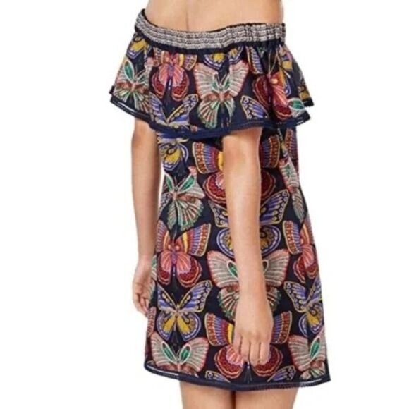 TRINA TURK Welton Butterfly Off-the-Shoulder Dress Women’s Size Small - Picture 3 of 8